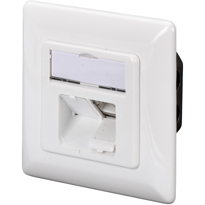 Buy DIGITUS RJ45 Socket Cat5e 2xRJ45 Shielded, Surface-Mounted - (Color: White) in Cyprus, Nicosia, Limassol, Larnaka, Pafos