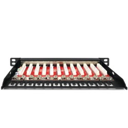 Buy DIGITUS Cat.6A Shielded Slim Patch Panel - 0.5U - 12-Port in Cyprus, Nicosia, Limassol, Larnaka, Pafos