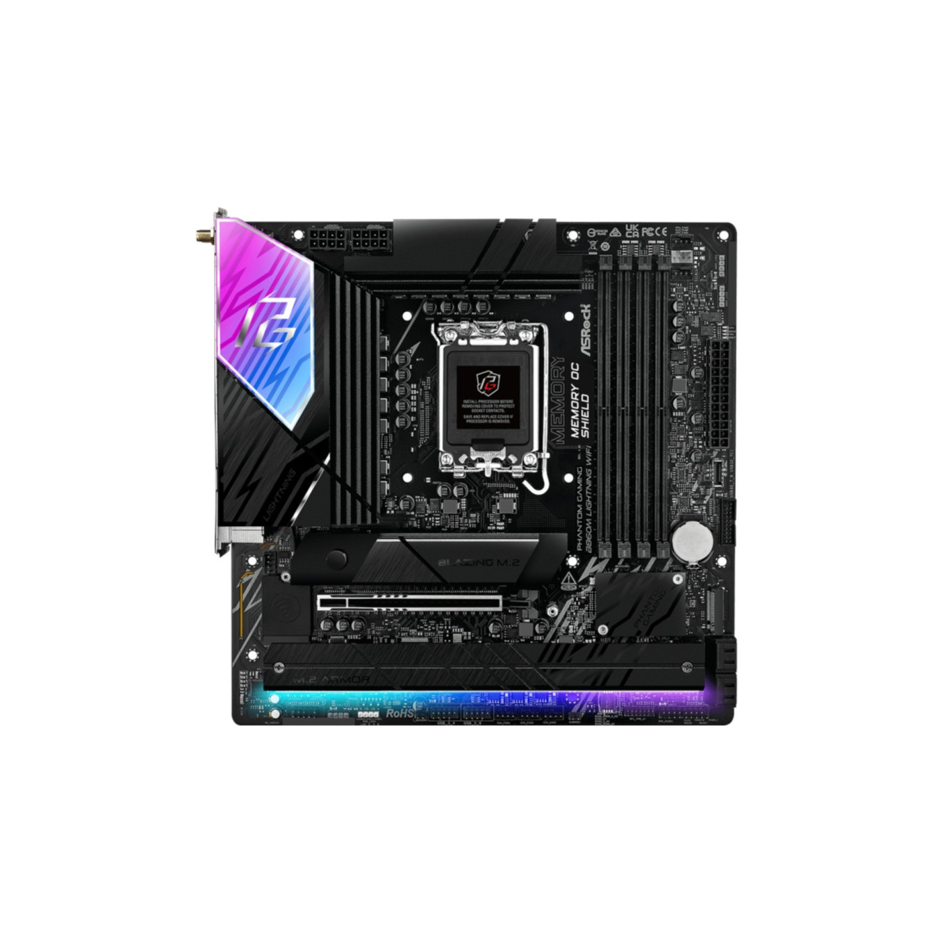 ASRock B860M Lightning WiFi - B860M - DDR5 Micro-ATX Motherboard, LGA1700, WiFi — Buy in Cyprus with Fast Delivery
