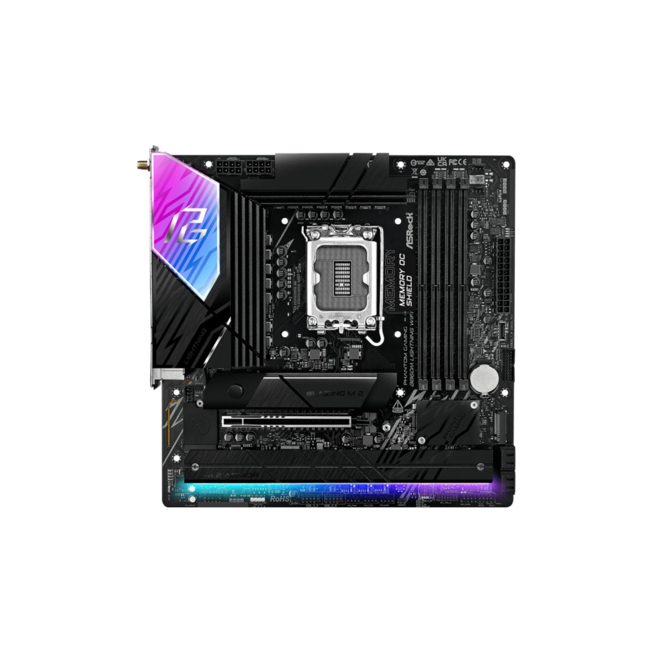ASRock B860M Lightning WiFi - B860M - DDR5 Micro-ATX Motherboard, LGA1700, WiFi — Buy in Cyprus with Fast Delivery