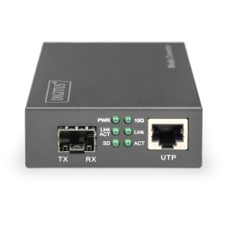 Buy DIGITUS 10 Gigabit Media Konverter - Black, 1x RJ-45, 1x SFP, 10 Gbps in Cyprus, Nicosia, Limassol, Larnaka, Pafos