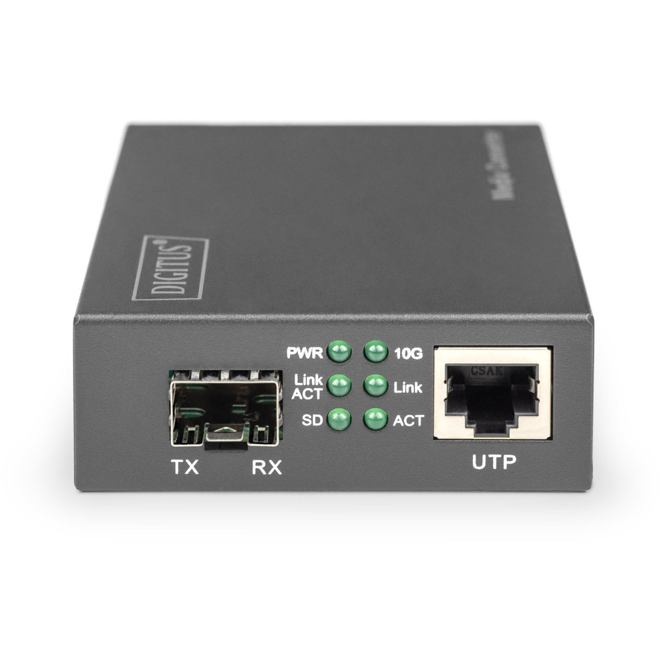 DIGITUS 10 Gigabit Media Konverter - Black, 1x RJ-45, 1x SFP, 10 Gbps — Buy in Cyprus with Fast Delivery