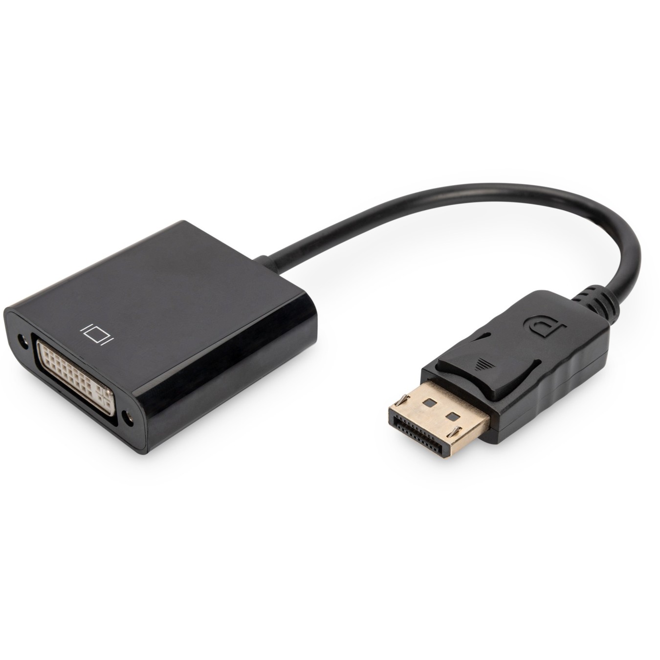 DIGITUS DisplayPort Adapter - DPort - DisplayPort to DVI-I Adapter, Black, 0.15 m — Buy in Cyprus with Fast Delivery