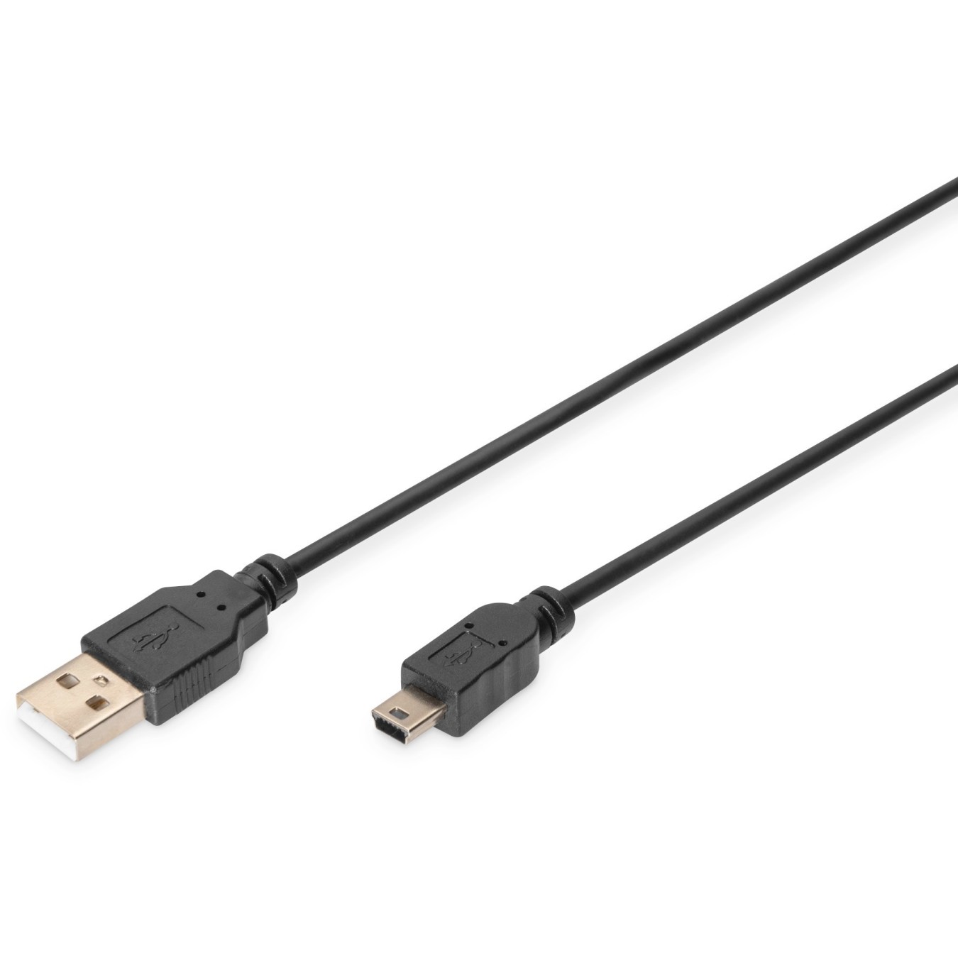DIGITUS USB 2.0 A-to-Mini-B Cable - 3.0m - Black — Buy in Cyprus with Fast Delivery