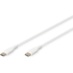 Buy DIGITUS USB 2.0 Type-C to Type-C Cable - Silicone jacket, White, 0.5 m in Cyprus, Nicosia, Limassol, Larnaka, Pafos