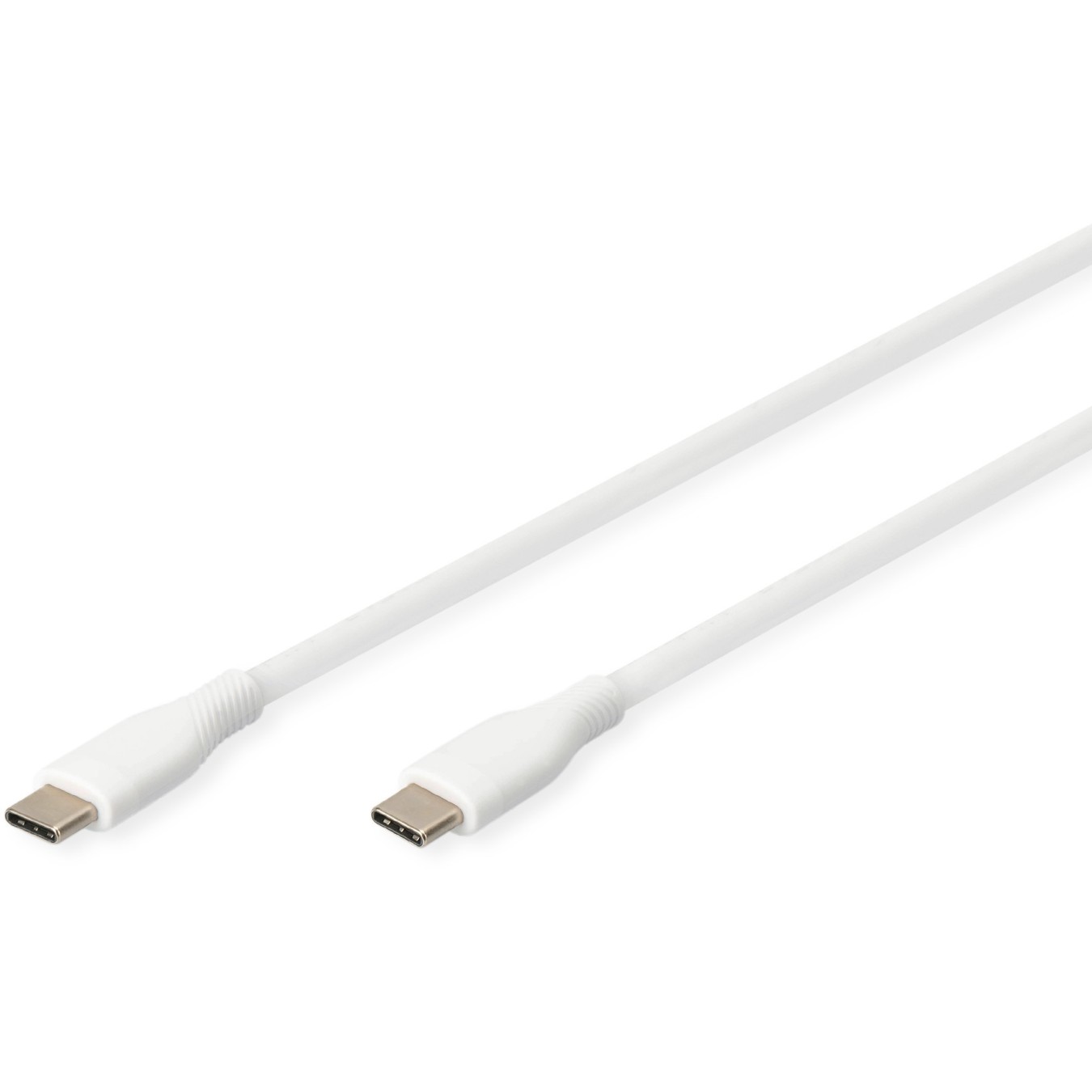 DIGITUS USB 2.0 Type-C to Type-C Cable - Silicone jacket, White, 0.5 m — Buy in Cyprus with Fast Delivery