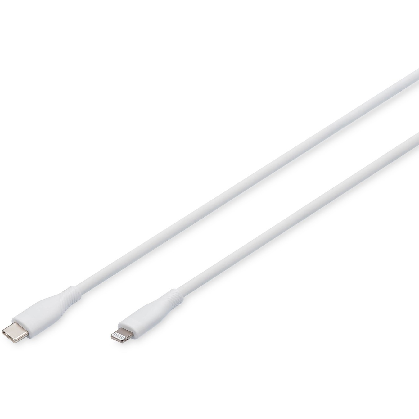 DIGITUS USB 2.0 Cable Type-C to Lightning - Silicone, 2m, White — Buy in Cyprus with Fast Delivery