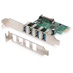 Buy Digitus 4-Port USB 3.0 PCIe Add-on Card - VL805, PCIe 2.0, USB 3.2 Gen 1 in Cyprus, Nicosia, Limassol, Larnaka, Pafos