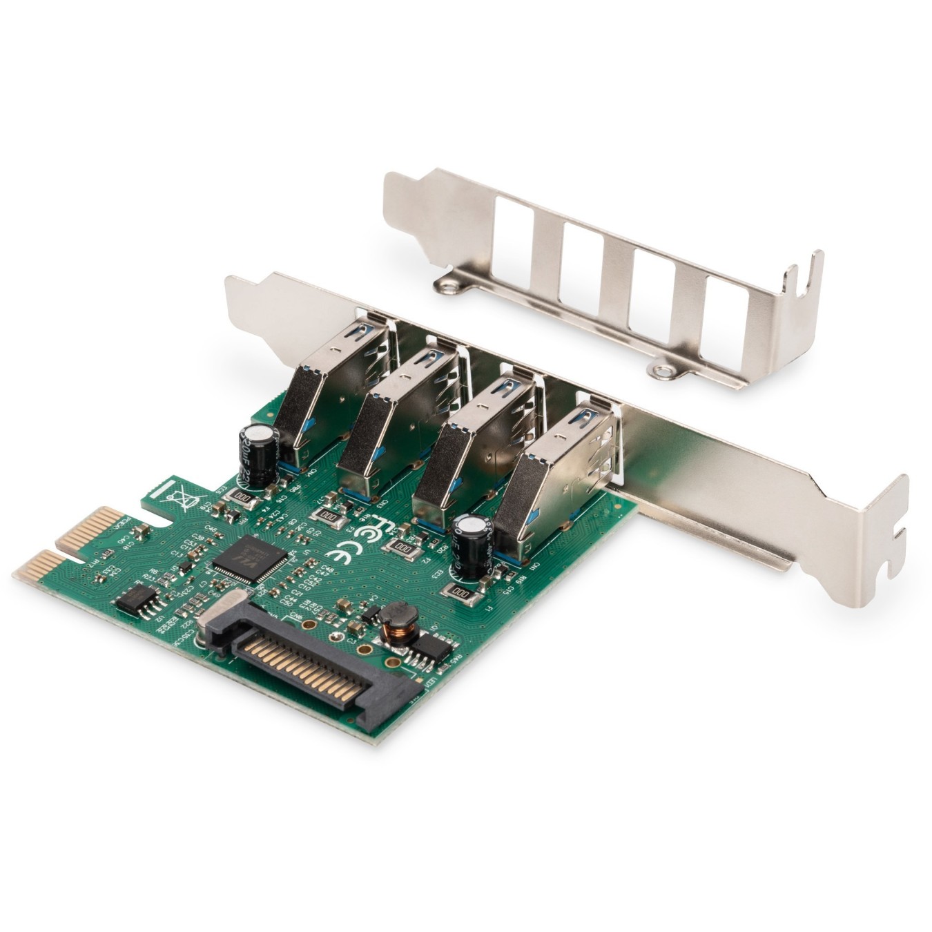 Digitus 4-Port USB 3.0 PCIe Add-on Card - VL805, PCIe 2.0, USB 3.2 Gen 1 — Buy in Cyprus with Fast Delivery