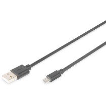 DIGITUS USB 2.0 Cable Type A to Micro-B - Stainless Steel Braided - 1.8 m - Black — Buy in Cyprus with Fast Delivery