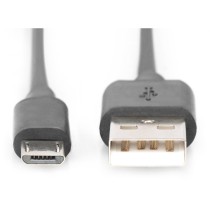 DIGITUS USB 2.0 Cable Type A to Micro-B - Stainless Steel Braided - 1.8 m - Black — Buy in Cyprus with Fast Delivery