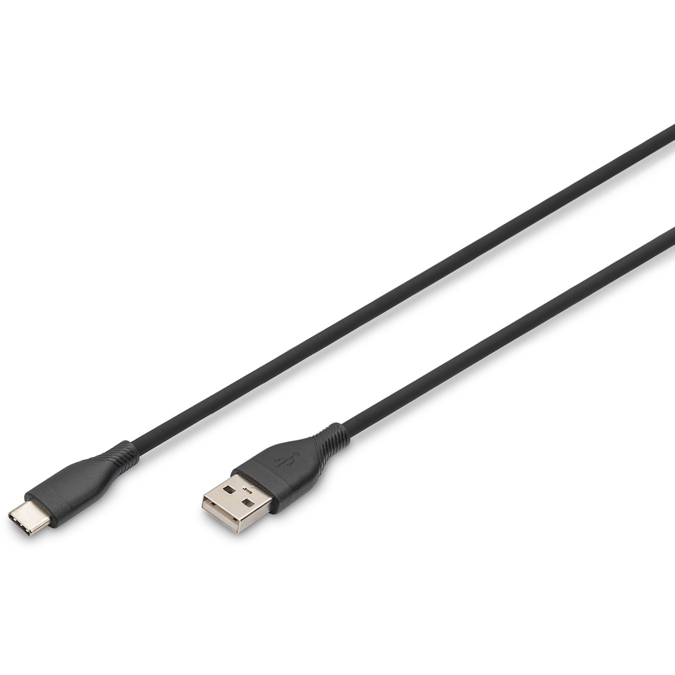 DIGITUS USB 2.0 Cable USB-C to USB-A - 0.5m - Black — Buy in Cyprus with Fast Delivery