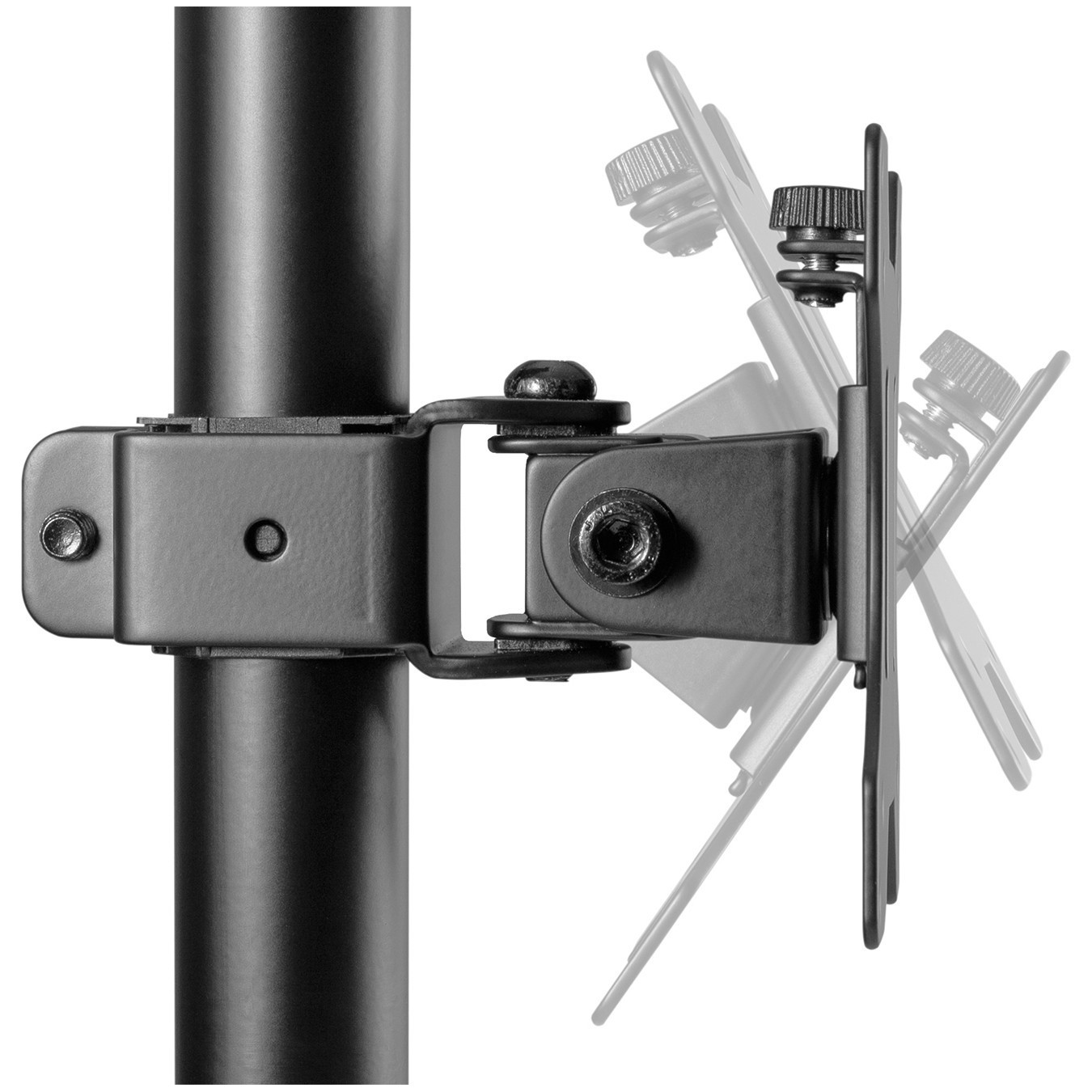 DIGITUS Dual Monitor Vertical Mount 17-32in (43-81cm) Desk Clamp - 2x Arm, 8 kg per arm - Black