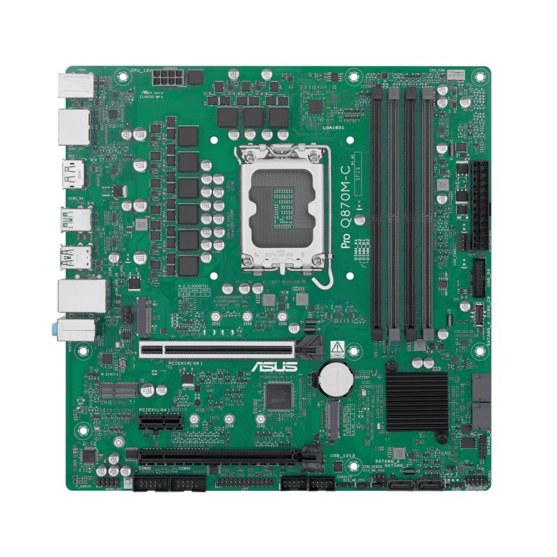 Buy ASUS Pro Q870M-C CSM - microATX LGA1851 Motherboard, DDR5 4x DIMM (256GB), P... in Cyprus, Nicosia, Limassol, Larnaka, Pafos