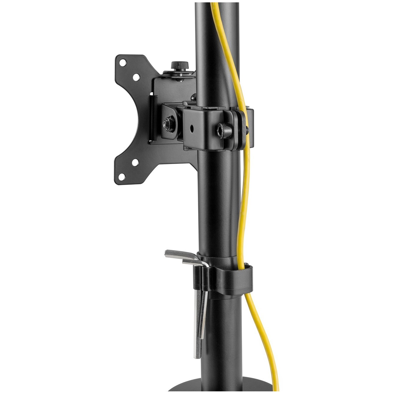 DIGITUS Dual Monitor Vertical Mount 17-32in (43-81cm) Desk Clamp - 2x Arm, 8 kg per arm - Black