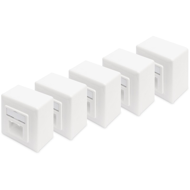 Buy DIGITUS RJ45 Outlet 2x RJ45 Cat6 Shielded Surface-Mount 5-Piece Set - Shield... in Cyprus, Nicosia, Limassol, Larnaka, Pafos