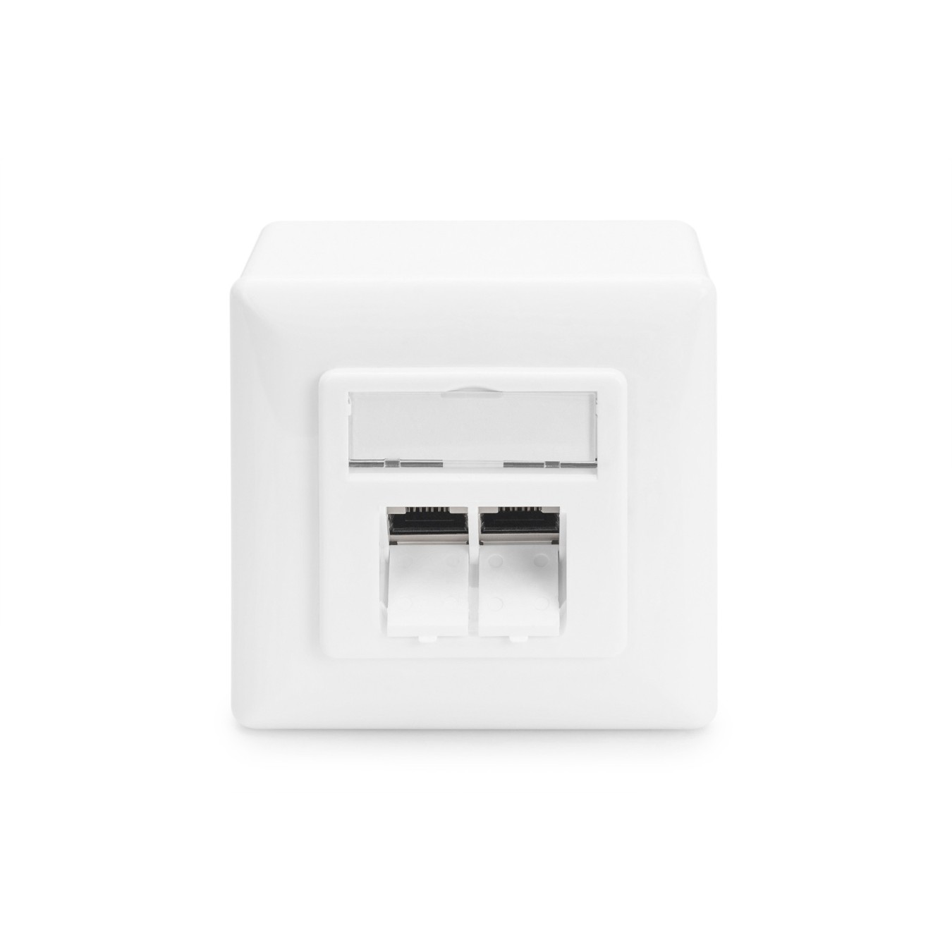 DIGITUS RJ45 Outlet 2x RJ45 Cat6 Shielded Surface-Mount 5-Piece Set - Shielded Cat6, Surface-Mount