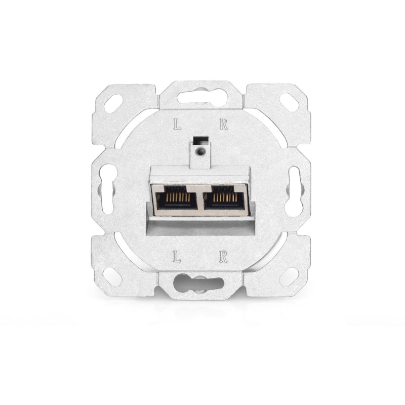 Buy DIGITUS RJ45 Outlet 2x RJ45 Cat6 Shielded Surface-Mount 5-Piece Set - Shield... in Cyprus, Nicosia, Limassol, Larnaka, Pafos