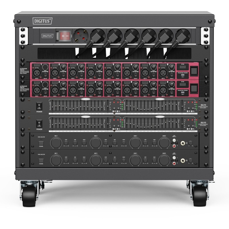 Buy DIGITUS Universal 19-Inch Equipment Rack with Castors - (Black, Steel, Frees... in Cyprus, Nicosia, Limassol, Larnaka, Pafos