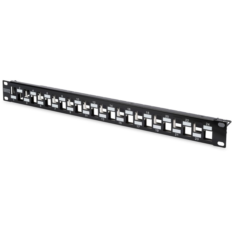 Buy DIGITUS Patchpanel 1U 24-Port - Shielded, Black - 19-inch Rack Mount in Cyprus, Nicosia, Limassol, Larnaka, Pafos