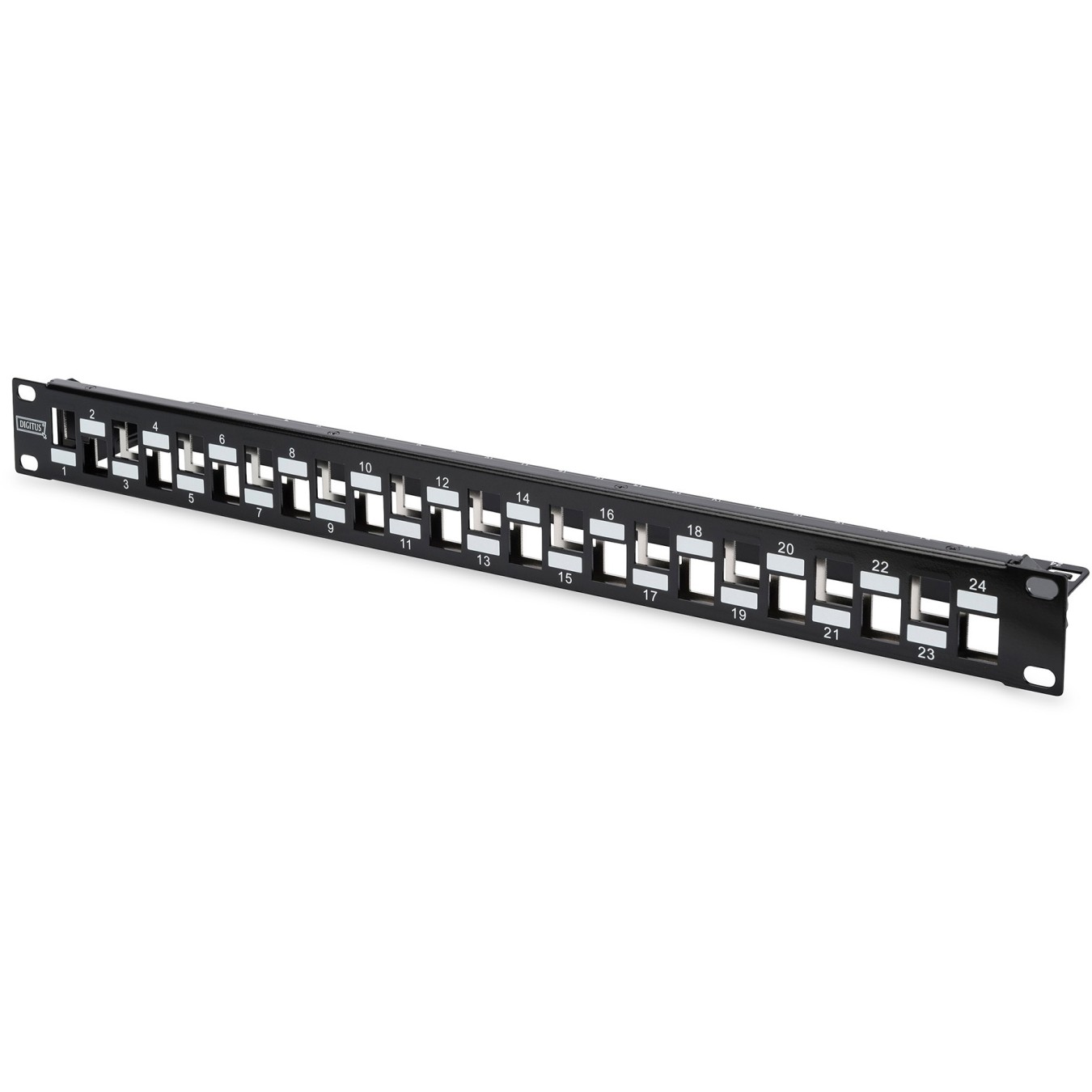DIGITUS Patchpanel 1U 24-Port - Shielded, Black - 19-inch Rack Mount — Buy in Cyprus with Fast Delivery