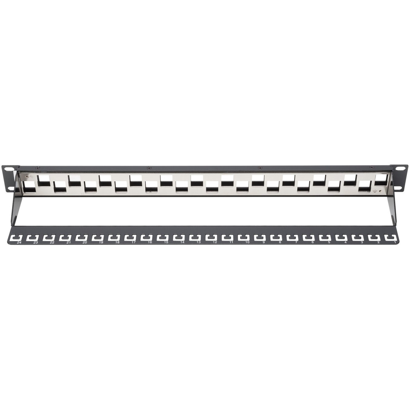 DIGITUS Patchpanel 1U 24-Port - Shielded, Black - 19-inch Rack Mount — Buy in Cyprus with Fast Delivery