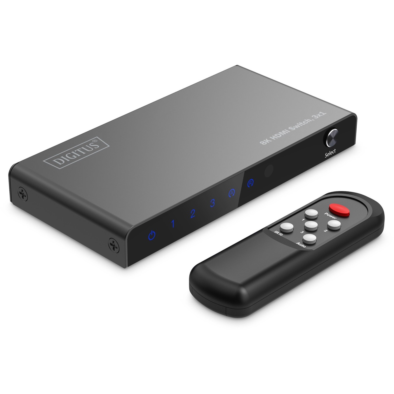 DIGITUS HDMI Switch - 3x1 8K60 HDR, HDCP 2.3 - Black — Buy in Cyprus with Fast Delivery