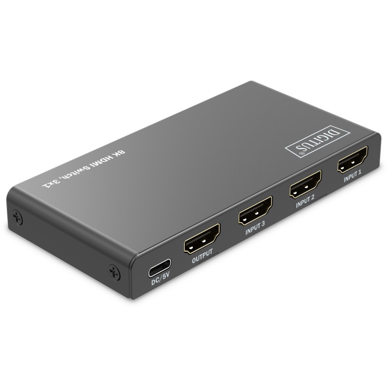 Buy DIGITUS HDMI Switch - 3x1 8K60 HDR, HDCP 2.3 - Black in Cyprus, Nicosia, Limassol, Larnaka, Pafos