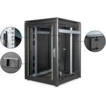 DIGITUS Netzwerkschrank Unique 22U 1164x800x800mm Black - Freestanding Network Cabinet — Buy in Cyprus with Fast Delivery