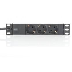 Buy DIGITUS Power Strip 1U 3-Gang Aluminum 2m Lead in Cyprus, Nicosia, Limassol, Larnaka, Pafos