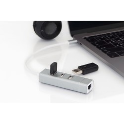 Buy DIGITUS USB-C Hub with 1GbE Ethernet + 3-Port USB-A Hub - White in Cyprus, Nicosia, Limassol, Larnaka, Pafos