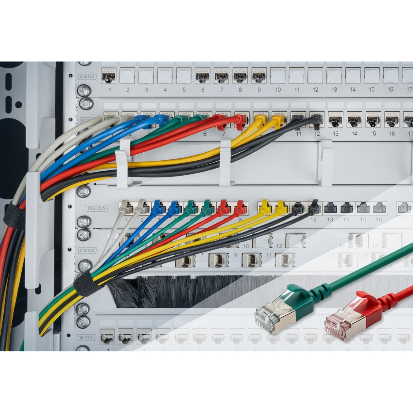 DIGITUS Patchkabel CAT 6A F/FTP Slim 0.30m Black — Buy in Cyprus with Fast Delivery