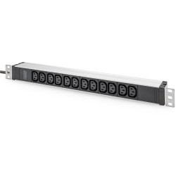 Buy Aluminium 1U PDU with 12x C13 outlets, 16A, 230V, 50/60Hz - DIGITUS in Cyprus, Nicosia, Limassol, Larnaka, Pafos