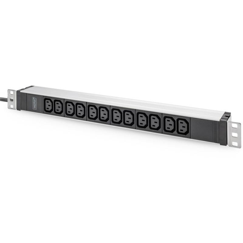 Buy Aluminium 1U PDU with 12x C13 outlets, 16A, 230V, 50/60Hz - DIGITUS in Cyprus, Nicosia, Limassol, Larnaka, Pafos