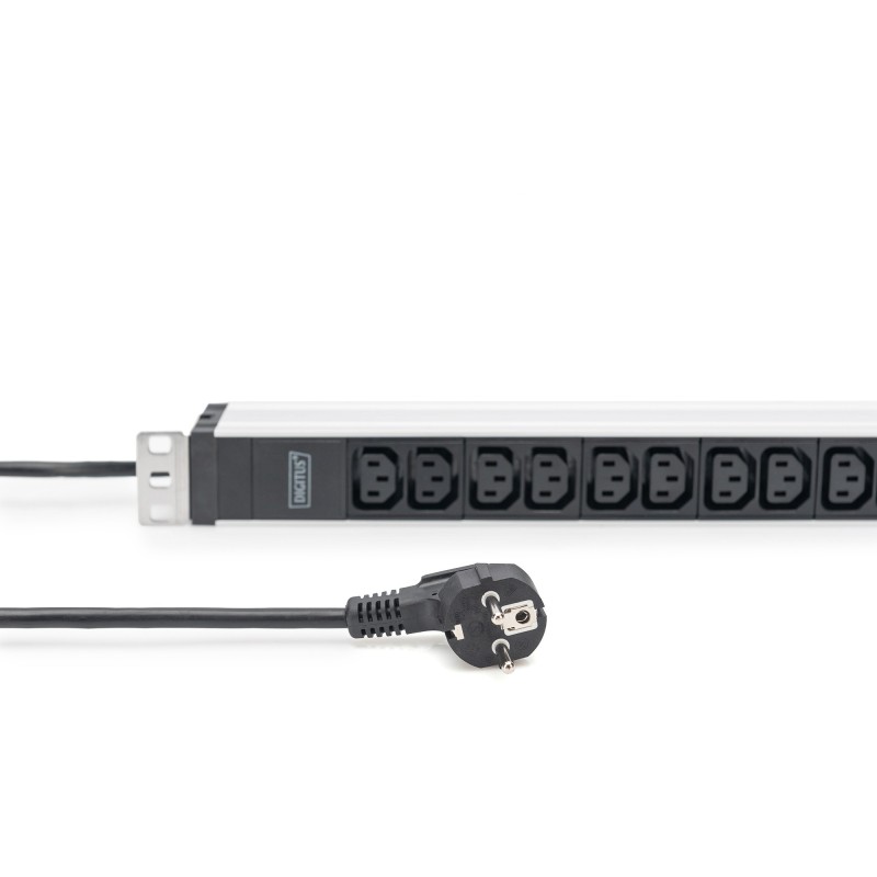 Buy Aluminium 1U PDU with 12x C13 outlets, 16A, 230V, 50/60Hz - DIGITUS in Cyprus, Nicosia, Limassol, Larnaka, Pafos