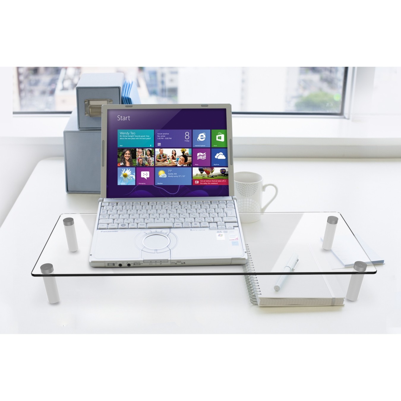 Monitor Extension with Glass, up to 20 kg - DA-90358 — Buy in Cyprus with Fast Delivery