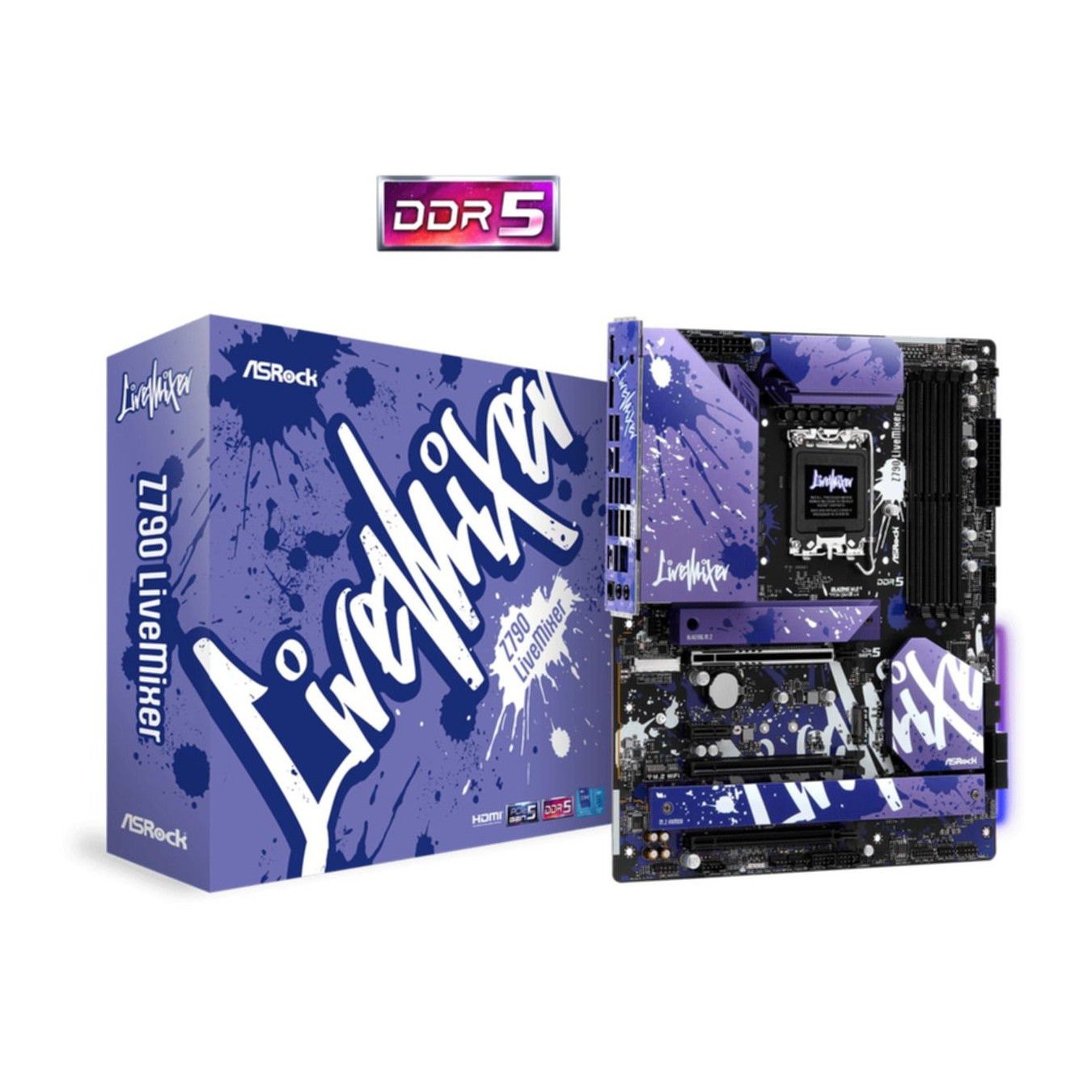 ASRock Z790 Live Mixer - LGA1700 ATX Motherboard (Intel Z790, DDR5, 4x DIMM, 128GB, PCIe 5.0, 2.5Gb LAN)