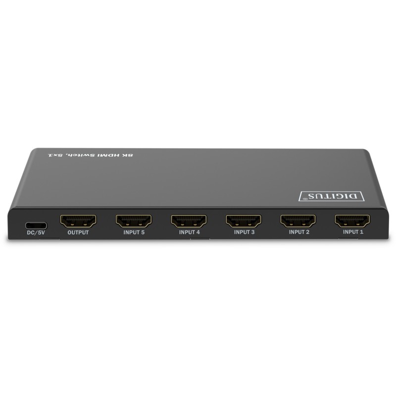 Buy DIGITUS HDMI Switch - (Black, 5x1, 8K60 HDR, HDCP 2.3) in Cyprus, Nicosia, Limassol, Larnaka, Pafos