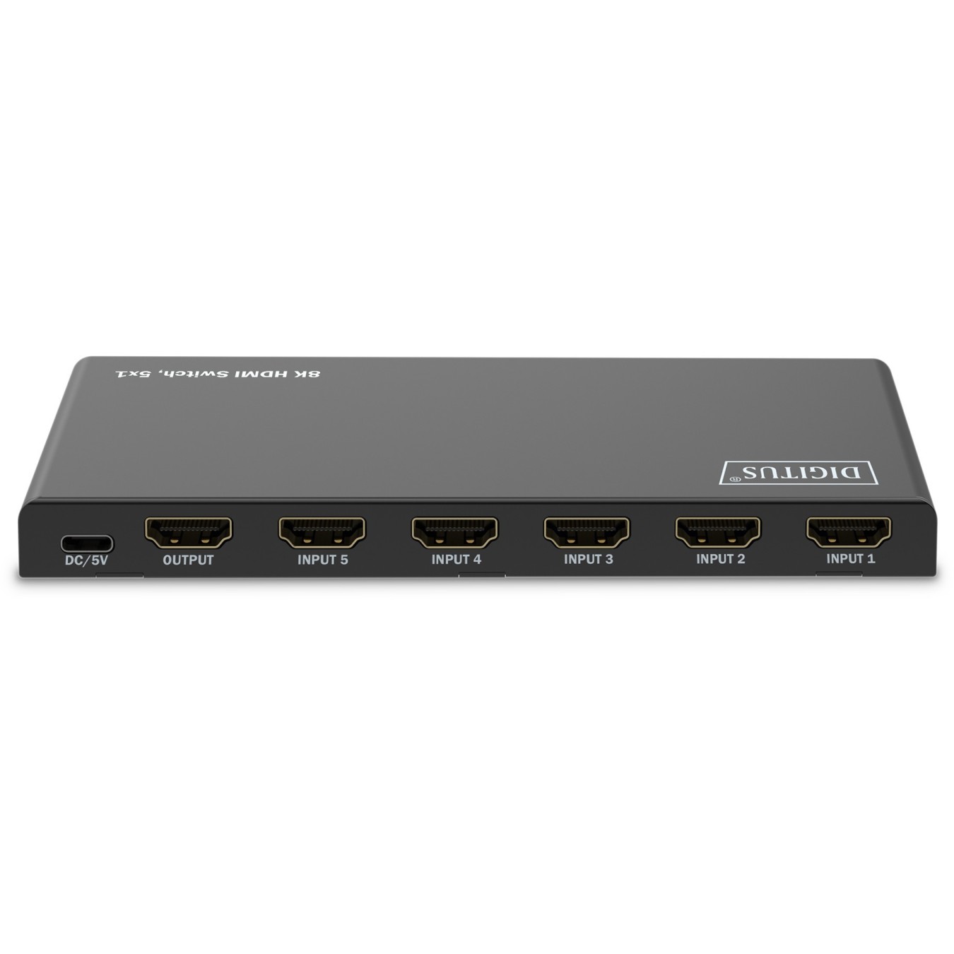 DIGITUS HDMI Switch - (Black, 5x1, 8K60 HDR, HDCP 2.3) — Buy in Cyprus with Fast Delivery
