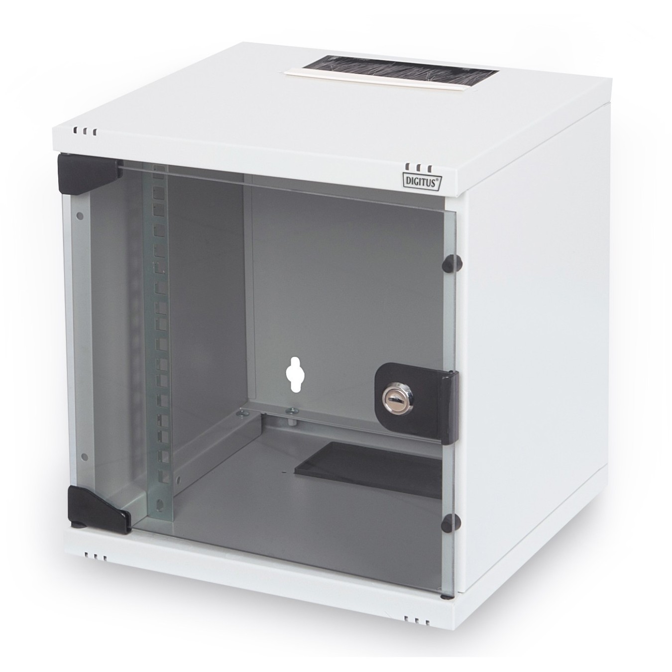 Digitus Wall-Mount Enclosure 6U, 330x312x300mm - Glass Door, Gray (RAL 7035) — Buy in Cyprus with Fast Delivery
