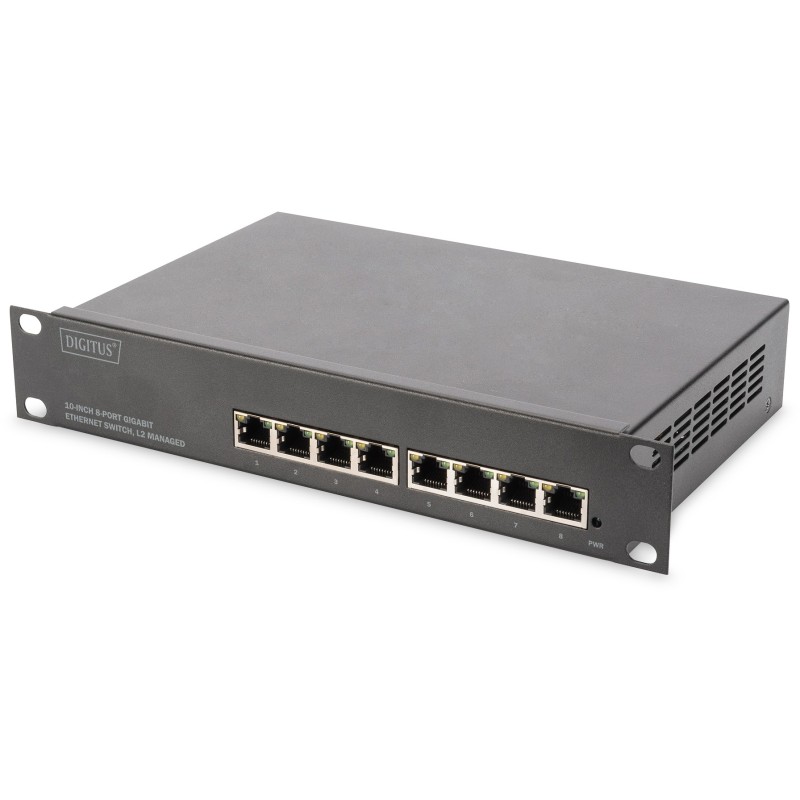 Buy DIGITUS 8-Port Gigabit Managed Switch - Black - (8x Gigabit, L2+, Rack/Wall ... in Cyprus, Nicosia, Limassol, Larnaka, Pafos