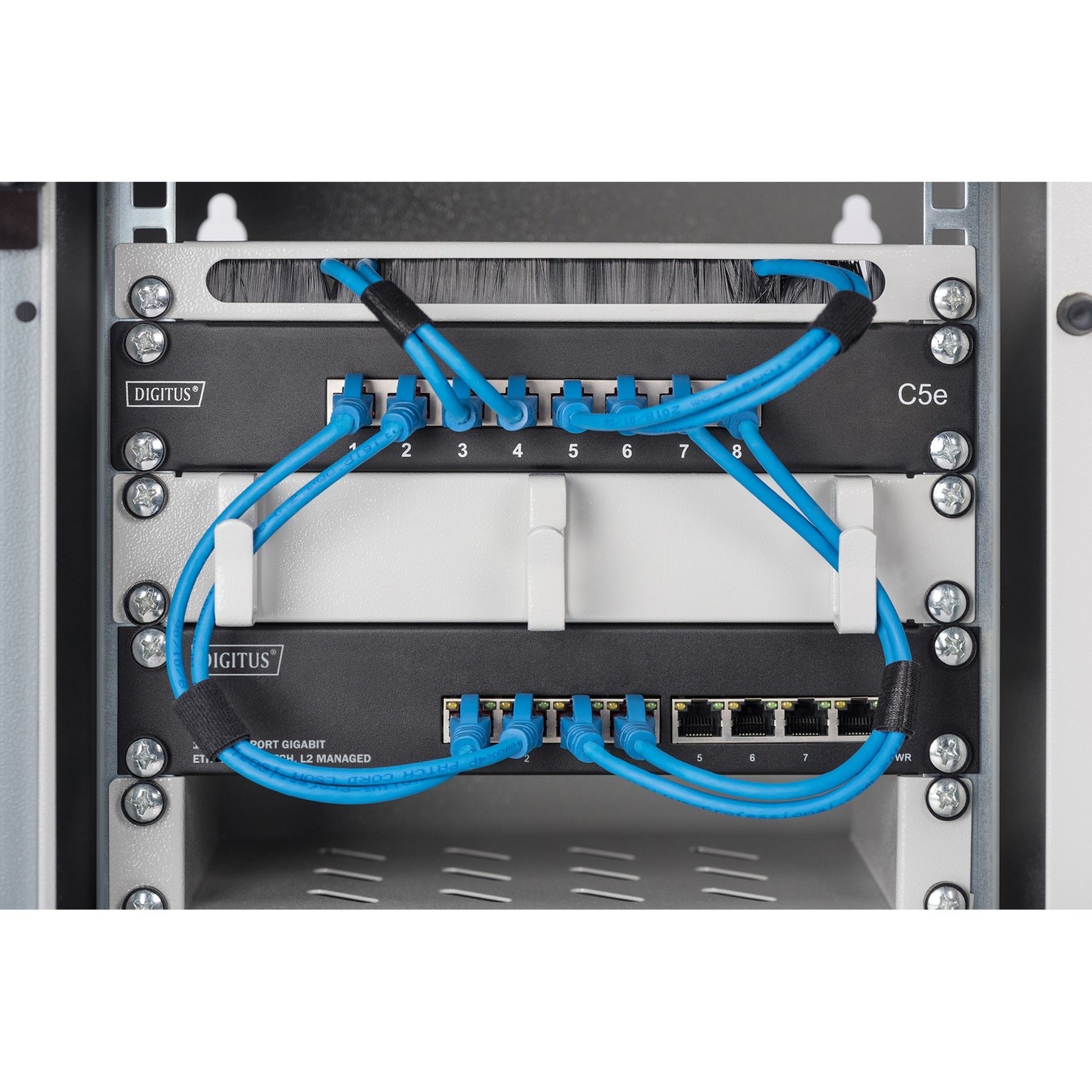 DIGITUS 8-Port Gigabit Managed Switch - Black - (8x Gigabit, L2+, Rack/Wall Mountable) — Buy in Cyprus with Fast Delivery