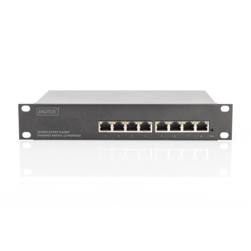 Buy DIGITUS 8-Port Gigabit Managed Switch - Black - (8x Gigabit, L2+, Rack/Wall ... in Cyprus, Nicosia, Limassol, Larnaka, Pafos