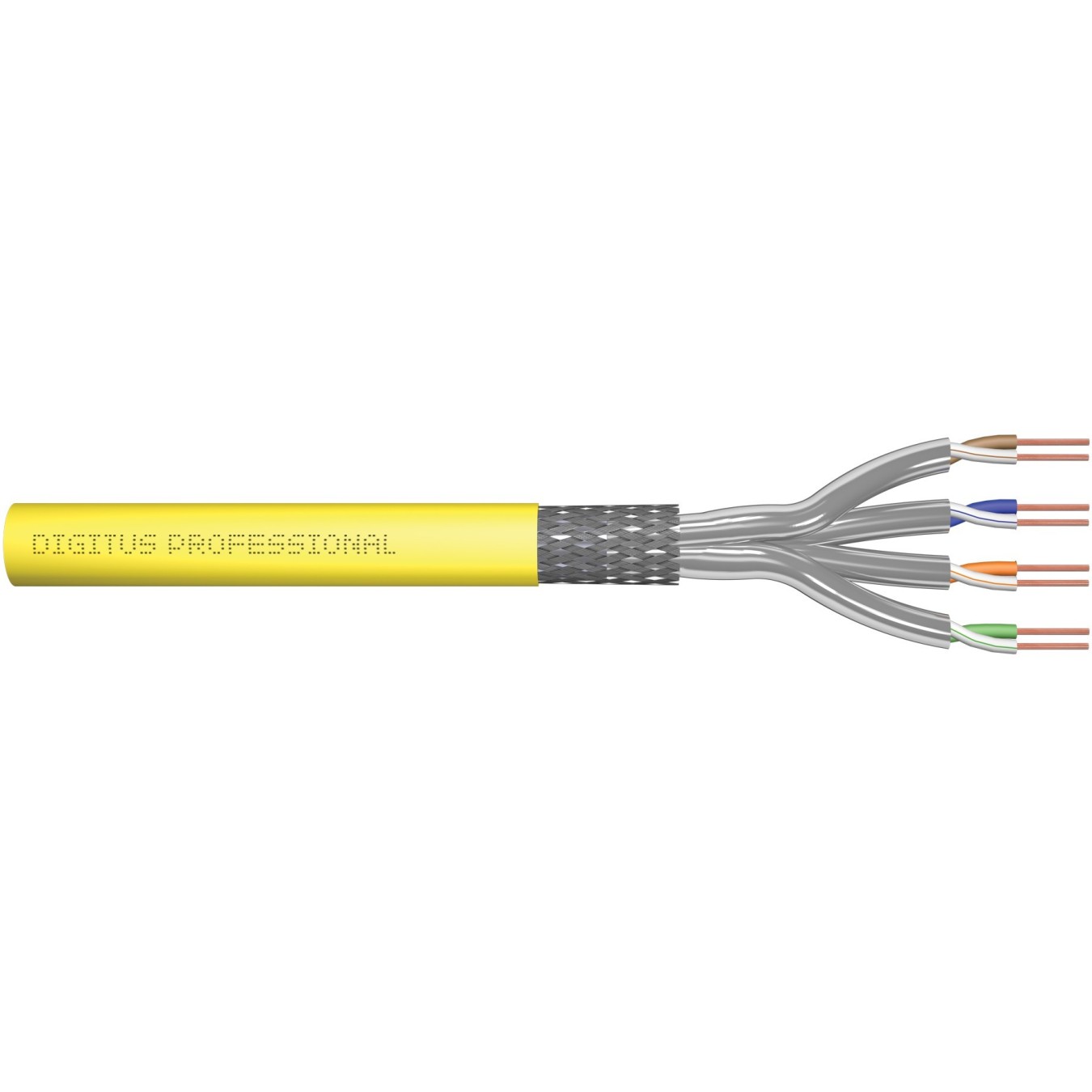 DIGITUS Instal-kab Cat7a S/FTP Ethernet Cable - 1000 m - Yellow, AWG22, Solid Copper — Buy in Cyprus with Fast Delivery