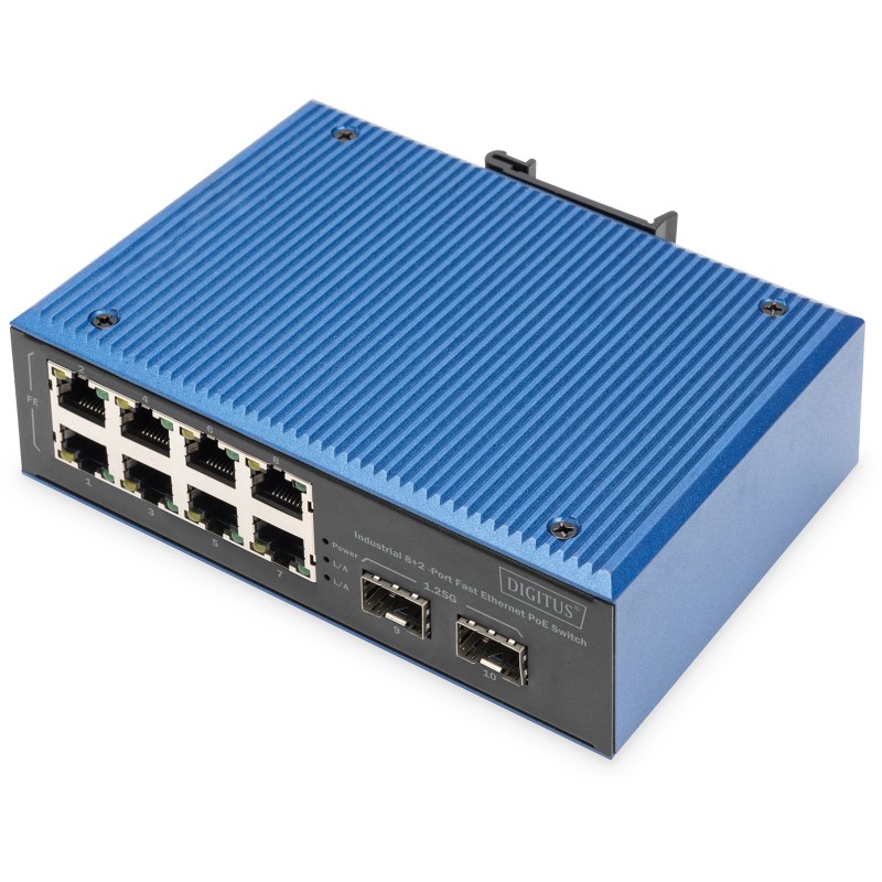 Buy Digitus 8+2P Industrial Fast Ethernet PoE Switch - 10-Port in Cyprus, Nicosia, Limassol, Larnaka, Pafos