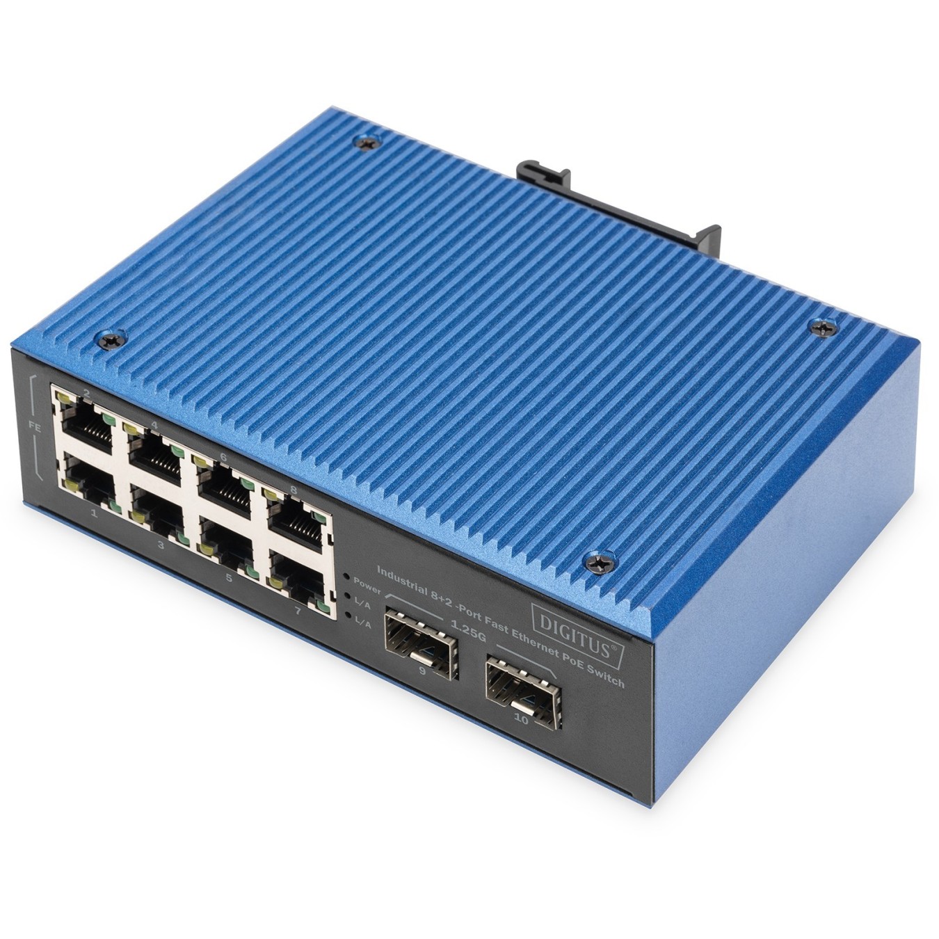 Digitus 8+2P Industrial Fast Ethernet PoE Switch - 10-Port — Buy in Cyprus with Fast Delivery
