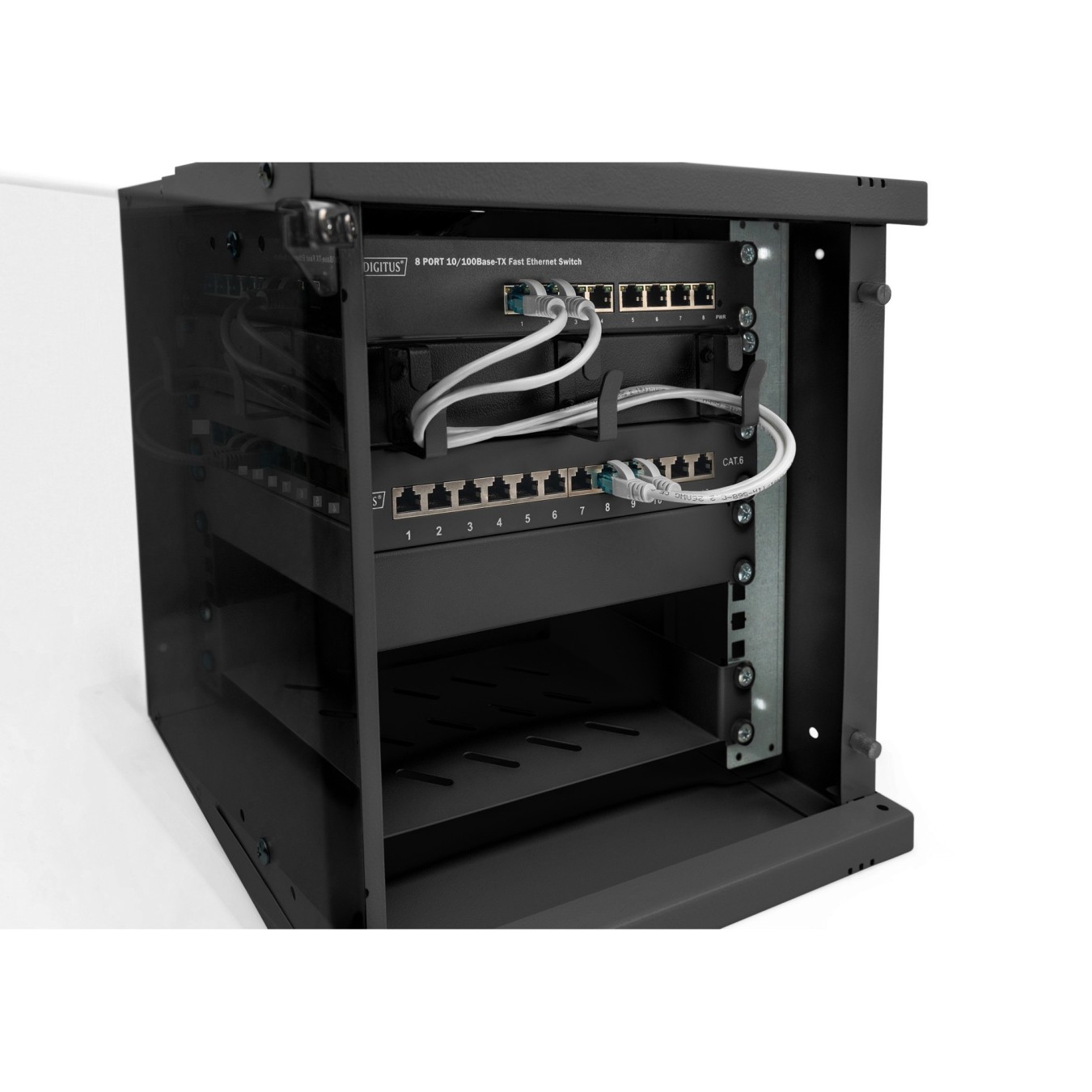 Digitus SOHO PRO Wall Mount Rack Enclosure - SOHO PRO - 6U, 325x315x300 mm, Black — Buy in Cyprus with Fast Delivery