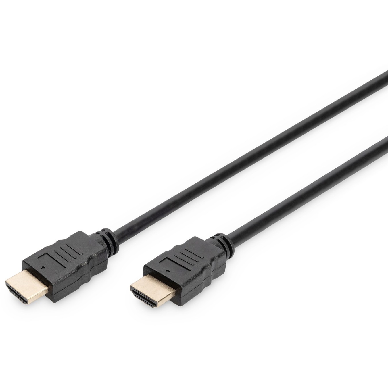 DIGITUS HDMI Cable A HighSpeed Ethernet St St 1.0m Black - A - Color Black, Length 1.0 m, Bandwidth High Speed