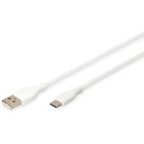 DIGITUS USB-C to USB-A Cable - White, 2m, Silicone Jacket — Buy in Cyprus with Fast Delivery