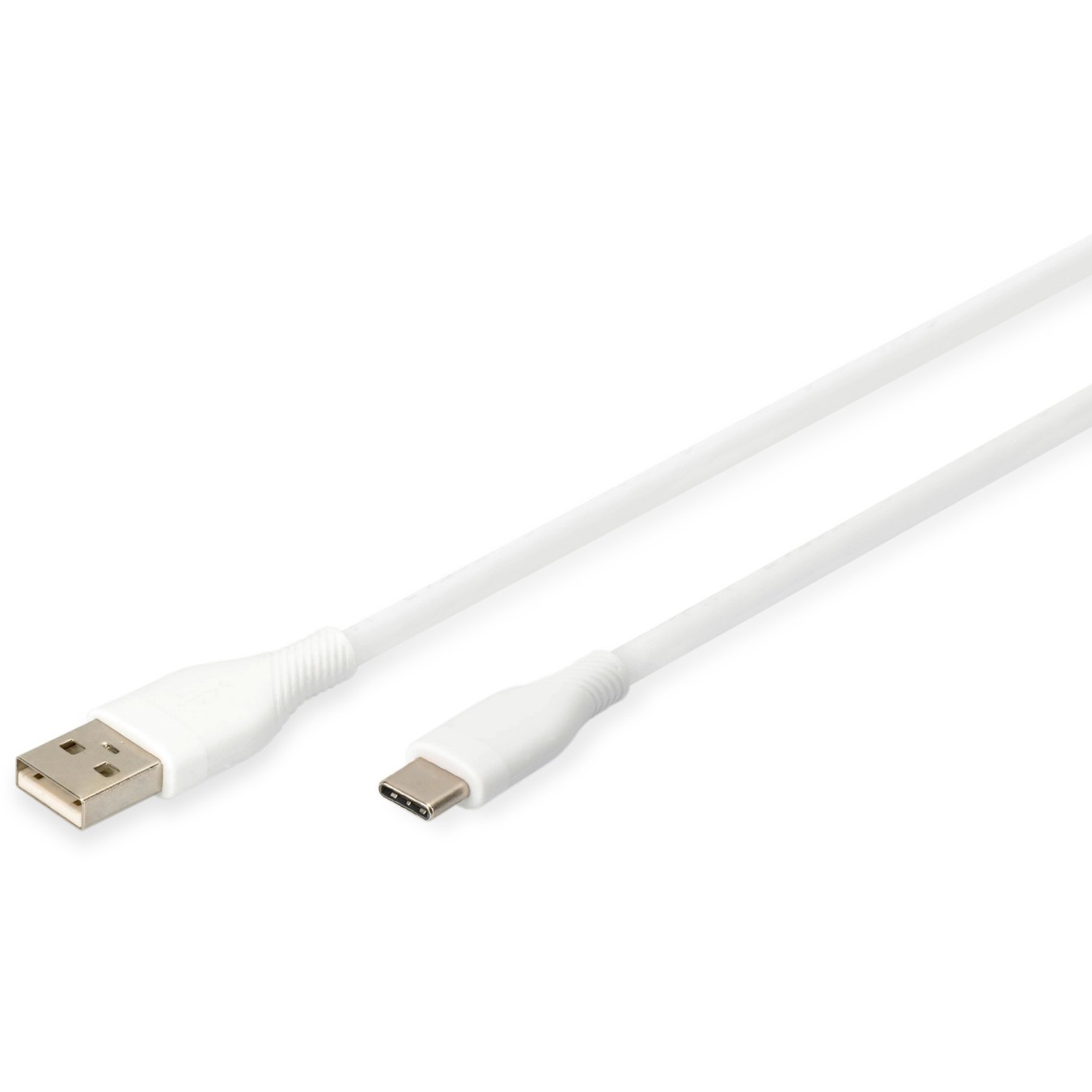 DIGITUS USB-C to USB-A Cable - White, 2m, Silicone Jacket — Buy in Cyprus with Fast Delivery